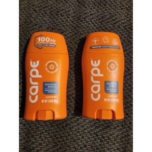 2-PACK CARPE Underarm Antiperspirant Deodorant MOUNTAIN BREEZE Stick 1.76oz Each